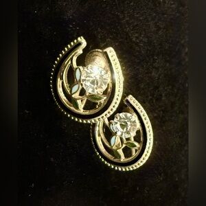 Vintage Horseshoe Screw-back Earrings